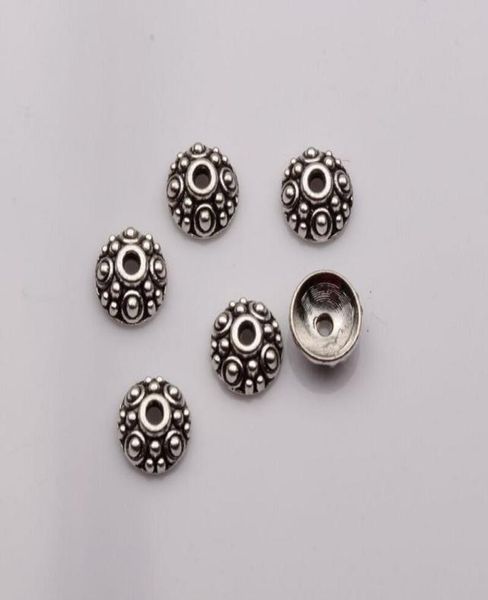 

200pcs antique silver dotted round bead caps 8mmx8mmx3mm mm219729437