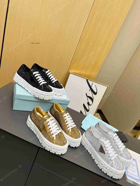 

designer sneakers gabardine nylon casual shoes platform sneaker brand wheel trainers luxury canvas sneaker fashion solid heighten shoe, Black