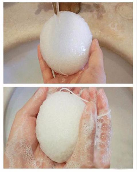 

whole new selling natural konjac konnyaku facial puff face wash cleansing sponge white 5218159