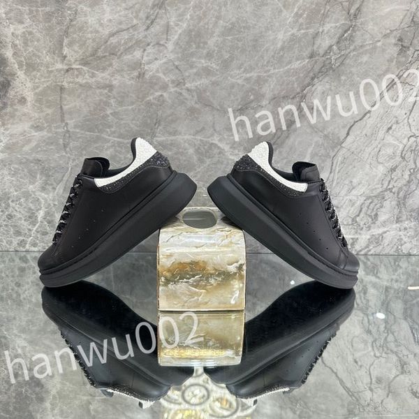 

2023 luxury men's casual shoes genuine leather thick shoes for women male sneakers men sneaker, Black