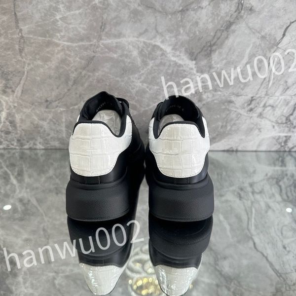 

2023 casual shoes womens travel leather lace-up fashion lady flat designer running trainers letters woman shoe platform men gym sneakers, Black