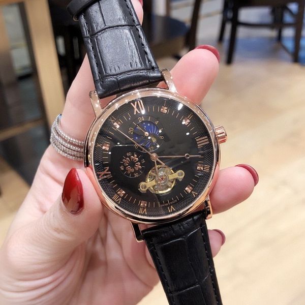 

pp men's mechanical watch, leisure and sports gentleman fully automatic mechanical movement, sapphire mirror face large flywheel,tt