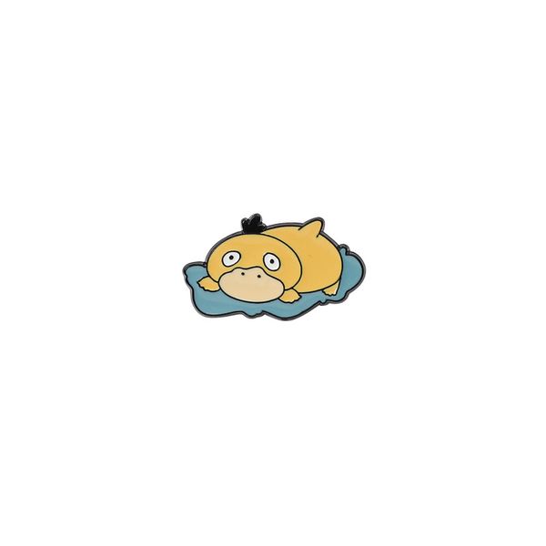 

swimming duck elf pin cute anime movies games hard enamel pins collect metal cartoon brooch backpack hat bag collar lapel badges, Blue