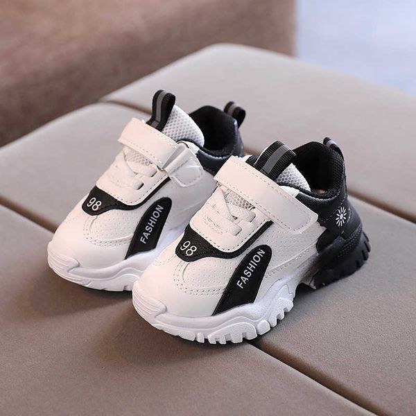 

athletic outdoor size 21-35 children damping casual sneakers boys wear-resistant sneakers girls lightweight shoes baby shoes with breathable, Black