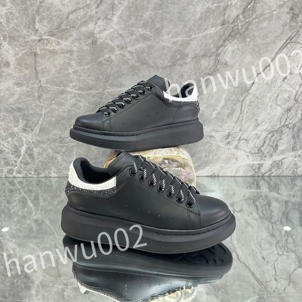 

new luxury men's casual shoes genuine leather thick shoes for women male sneakers men sneaker, Black