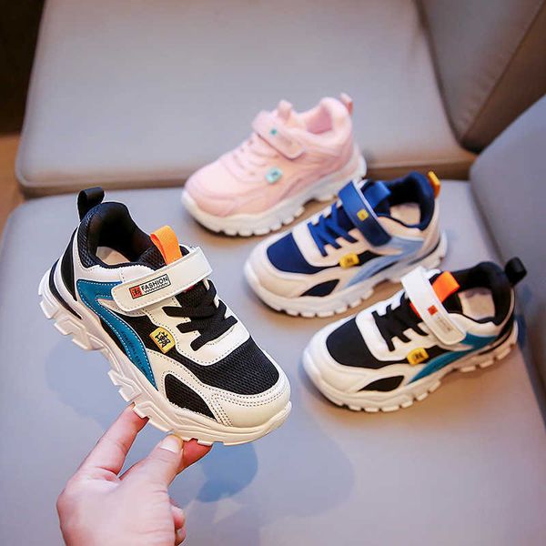 

athletic outdoor girls sneakers soft sole breathable mesh children sports shoes spring autumn new big kids casual shoes for boys basketball, Black