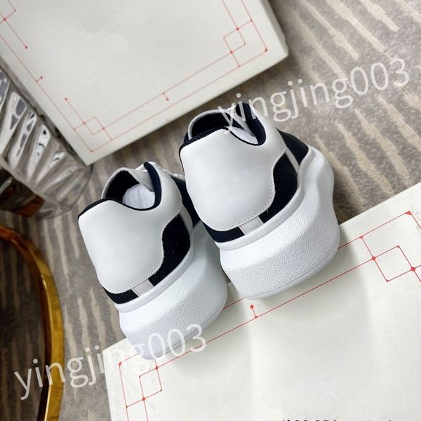 

new luxury designer calfskin casual shoes reflective sneakers vintage leather trainers fashion shoes lace-up women mens sneaker hl210611, Black