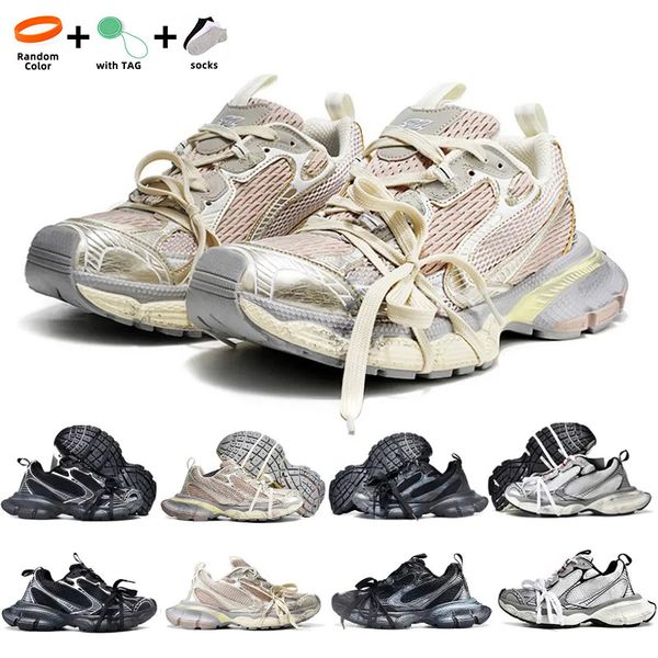

Designer Running Shoe Paris 3XL Sneakers Runner Phantom Retro Trainers Light Beige Yellow Triple Black Men Women Mesh Casual Shoes Comfortable Nylon Mule Track 36-45