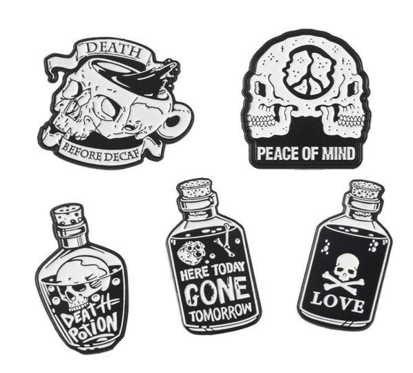 

vintage punk style brooches pin for women fashion dress coat shirt demin metal brooch pins badges backpack gift jewelry6785071, Gray