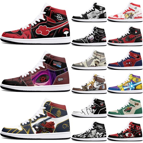 

New diy classics customized shoes sports basketball shoes 1s men women antiskid anime Versatile customized figure sneakers 369974