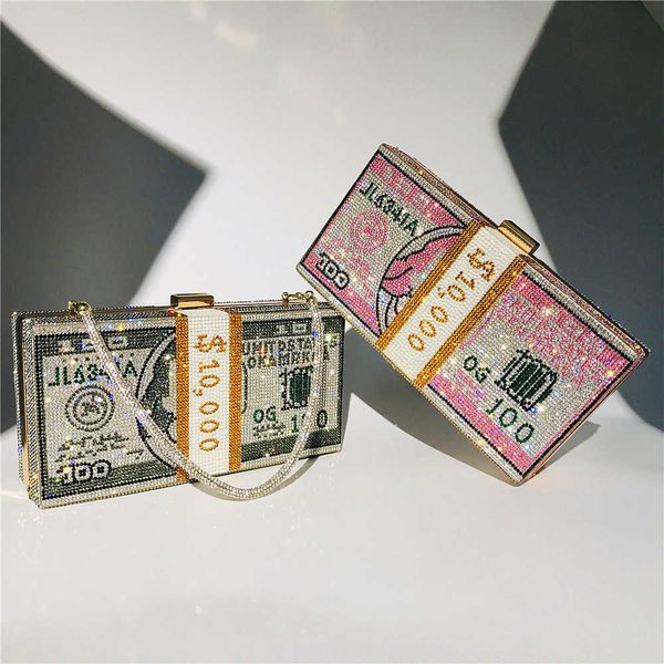

new diamond dollar bag dress dinner bag ladies clutch bag rhinestone dollar bag clutch bag purse handbag bags for women