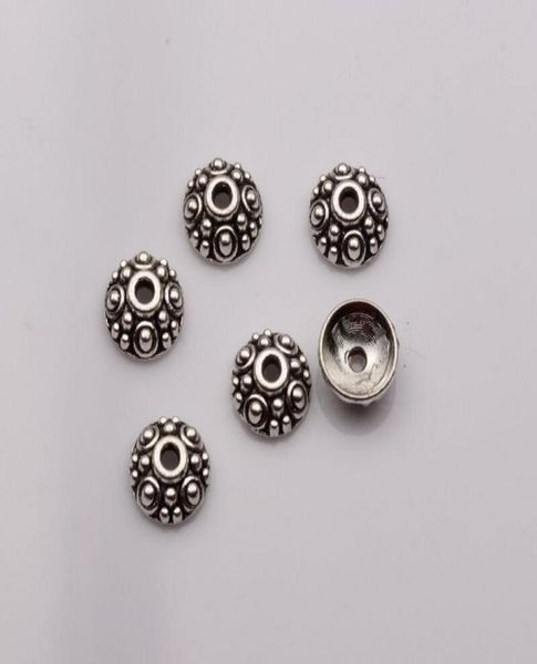 

200pcs antique silver dotted round bead caps 8mmx8mmx3mm mm213705429