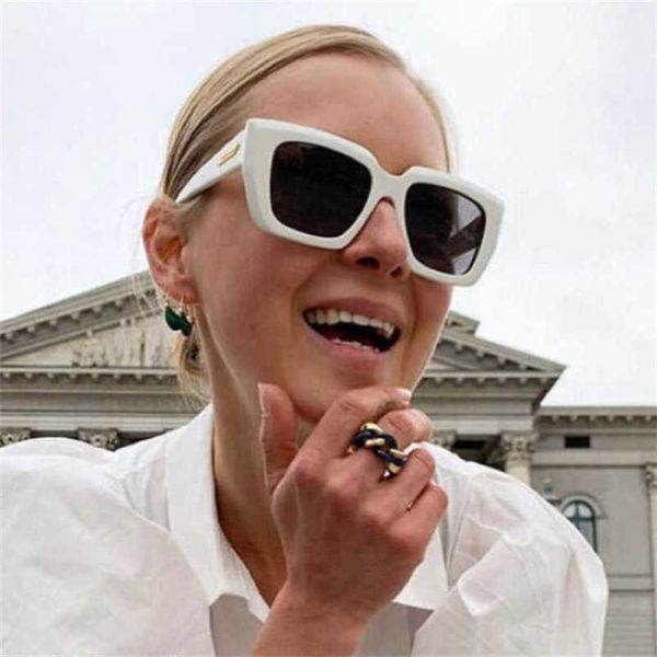 

80% off fashion men's outdoor sunglasses ins net red same plate female personality fashion big square male bv1030, White;black