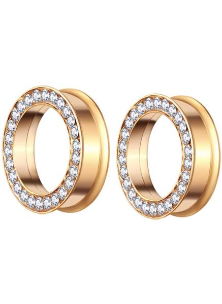 

gold flesh tunnel surgical steel body jewelry ear expander gauge stretcher earring piercing plug for women men 70pcs9103122, Silver