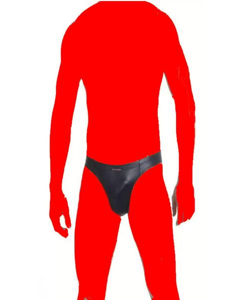 

male lingerie leather underwear cool panties for men shiny club wear clubwear black vinly latex briefs6117488, Red;black