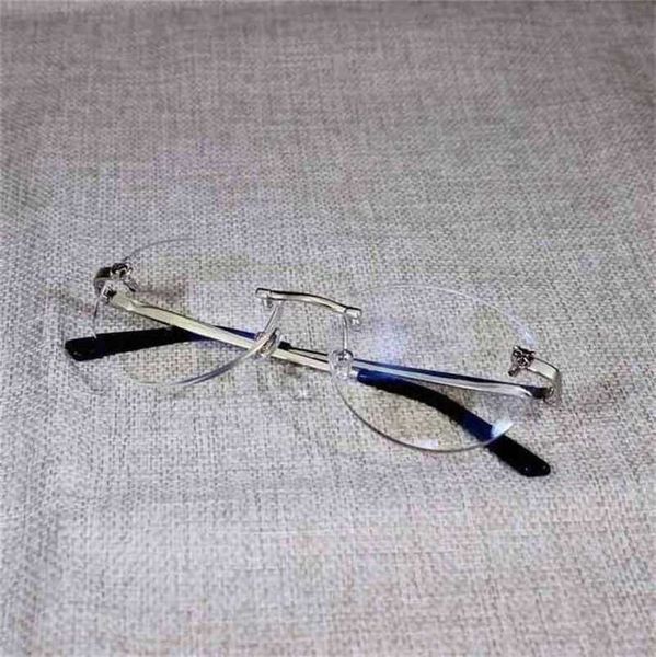 

20% off for luxury designers vintage leopard style rimless men square shade metal frame clear glasses women for beaching eyewear accessories, White;black
