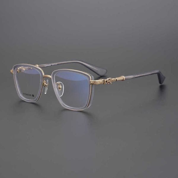 

fashion japanese handmade high myopia pure titanium glasses small frame can be matched with the height of male female plate, White;black