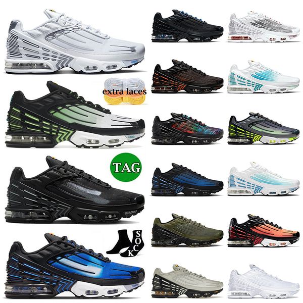 

authentic tn 3 sports running shoes tn3 tns plus iii sneakers size 12 silver blue ghost green spray painted neon olive triple white black ro