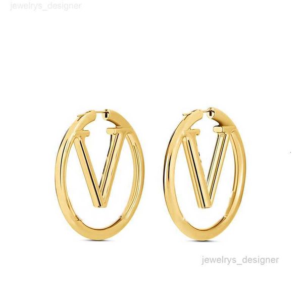

designer earring fashion hoop earrings designer for women big circle hoops gold stud earring letter v studs luxury designers jewelry love ea, Golden;silver