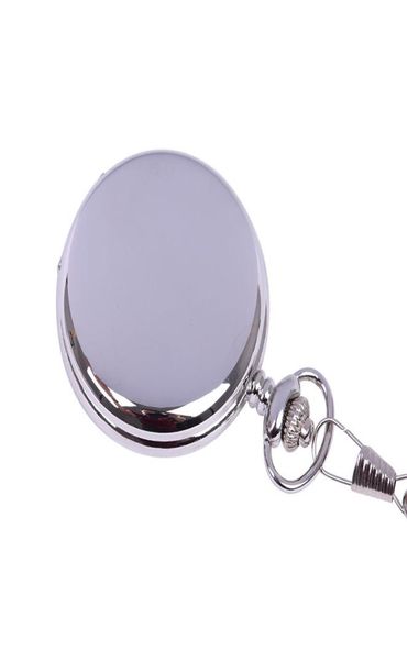 

retro smooth and bright fashion retro twofaced pocket watch silver pocket watch with necklace7681191, Slivery;golden