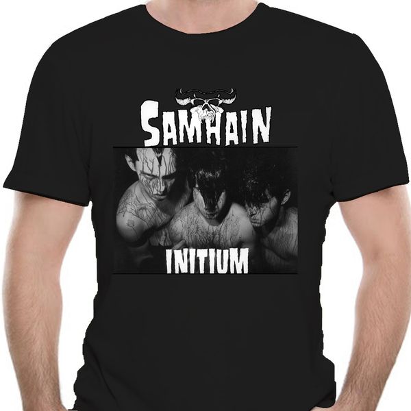 

mens tshirts samhain initium 1984 album black t shirt cotton all sizes s5xl danzig misfits 230404, White;black