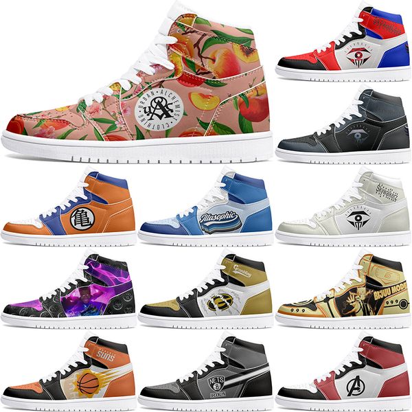 

New Customized Shoes 1s DIY shoes Basketball Shoes damping Men Women boys girl Anime Character Customization Personalized Trend Outdoor Shoes