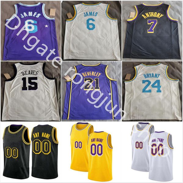 

custom printed basketball jerseys lonnie 4 walker iv russell lebron 0 westbrook 6 james anthony 3 davis austin 15 reaves thomas 31 bryant tr, Black;red