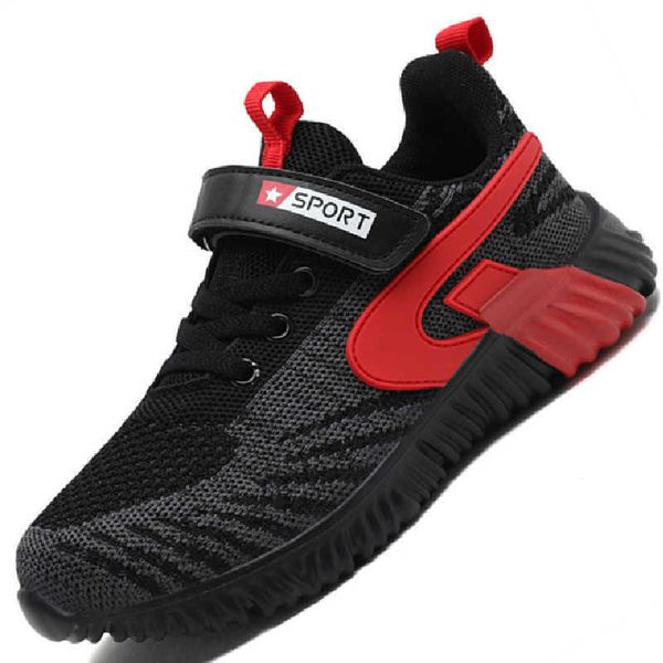

athletic outdoor kids sport for boys running sneakers shoes casual sneaker tenis breathable children's fashion 2023 spring child light, Black