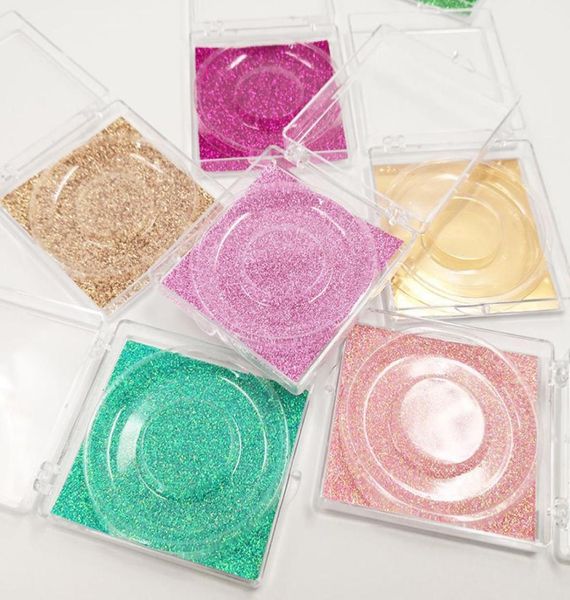 

whole square false eyelashes packaging box 3d mink lashes boxes transparent plastic clear eyelash box case with trays4705542