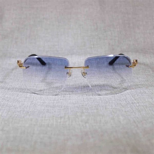 

2023 designer glasses model style cutting rimless men oversize square eyeglasses meta frame for women outdoor shades oculos gafas sunglasses, White;black