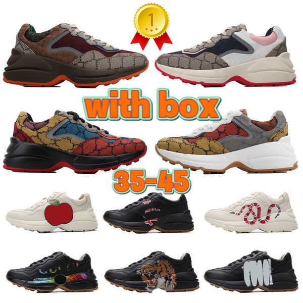

dad men ggity famous sneakers vintage rhython shoes casual designer shoes luxury women thick platform sneakers beige black canvas leather in