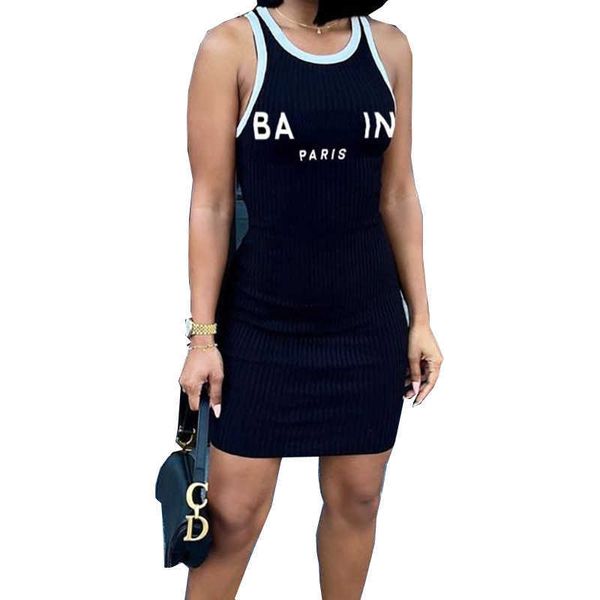 

luxury brand designer dress fashion letter print dress slim quick dry mini skirt american womens clothing, Black;gray