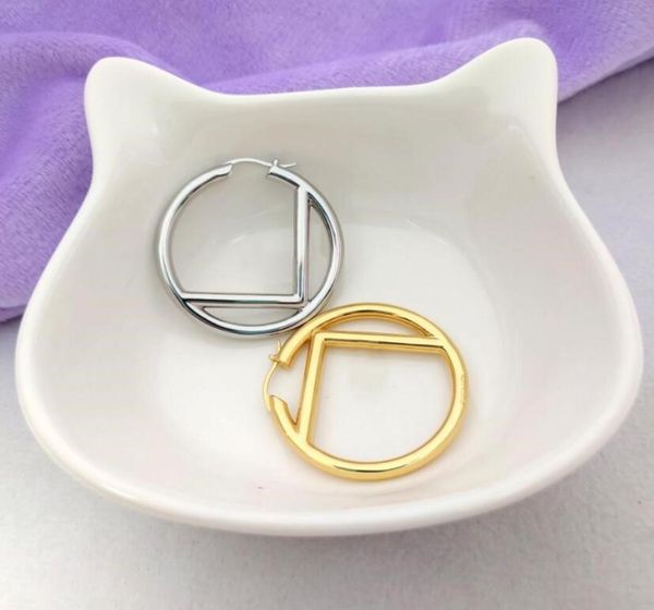 

european and american letters asymmetric dangle chandelier french gold and silver contrast color earrings women039s high qual1951770
