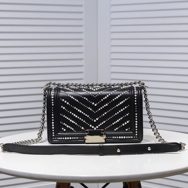 

5a luxury 25 cf clutch flap channel bag designer handbag gold chain cosmetic bag caviar leather sheepskin crossbody shoulder bag hobo hangin