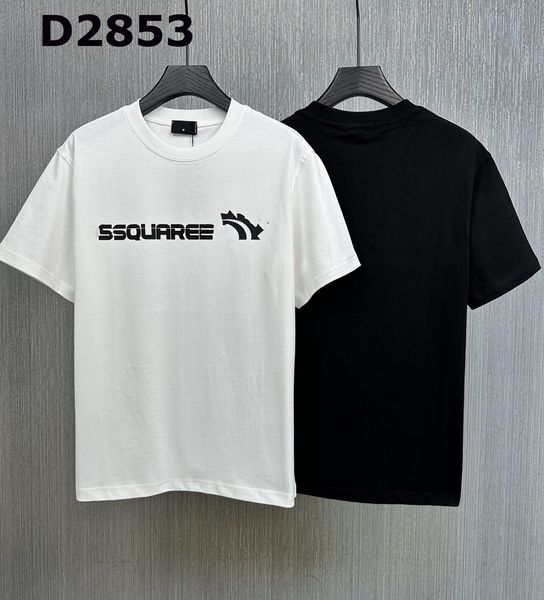 

23ss new t-shirt over size italy d2 t-shirt cotton men polo shirts streetwear men's t-shirts women shorts t-shirt short tee man clothe, White;black