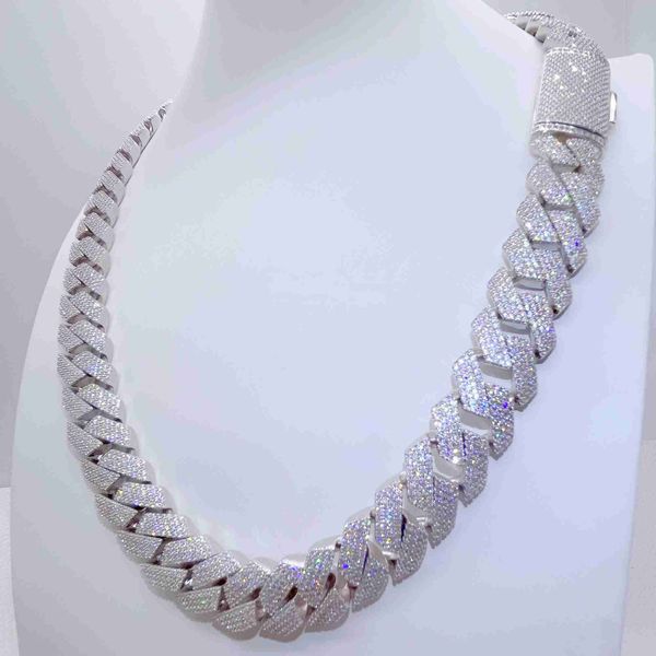 

necklace chainnecklace chaincuban k Horizon Iced Out Pass Dia Tester vvs Moissanite Jewelry for men moissanite chain gift