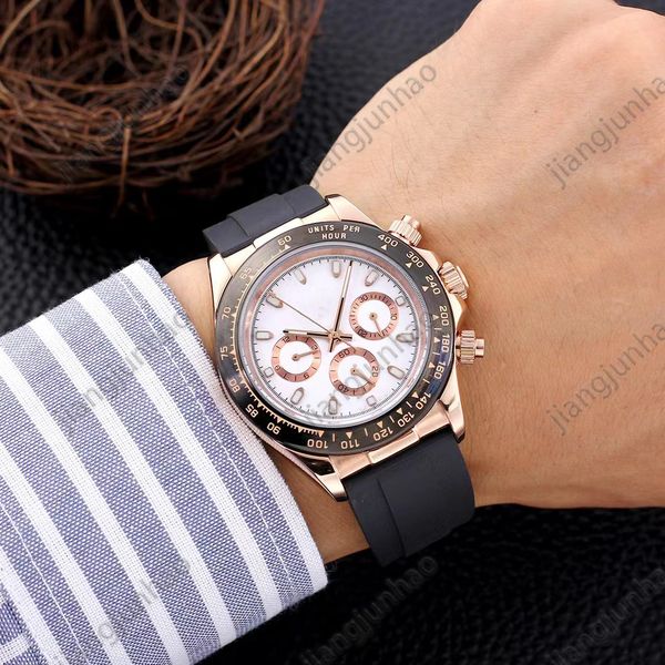 

mens classic watches 40mm luminous dial master automatic watch mechanical sapphire rubber watch model folding luxury wristwatch waterproof a, Slivery;brown