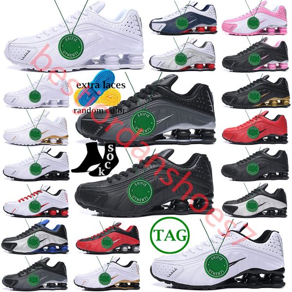 

men shoxs tl r4 301 running shoes triple white metallic silver racer blue neon chaussures viotech deliver oz nz 802 809 sneakers trainers en