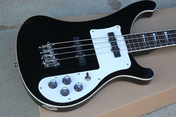 

4 strings black/white electric bass with 22 frets rosewood fretboard i
