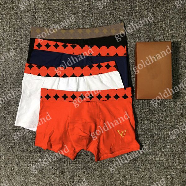 

men underpants designer boxer shorts fashion pure cotton breathable underwear letter printed shorts, Black;white