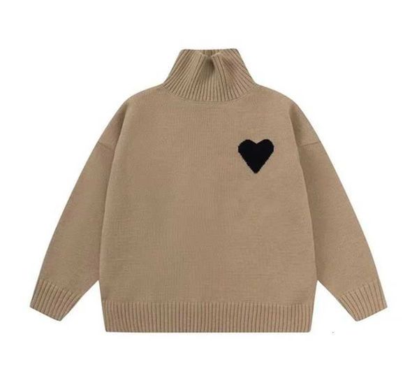 

fashion designers high collar amis sweater man woman turtleneck sweaters luxury brands cardigan knit o neck womens letter long sleeve oiwt, White;black