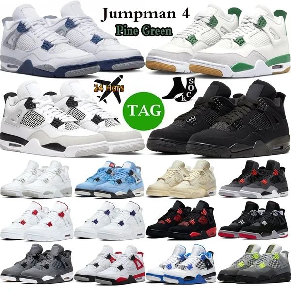 

jumpman 4 basketball shoes for men women 4s pine green military black cat pn dust red thunder sb dunks seafoam blue university cool grey ore