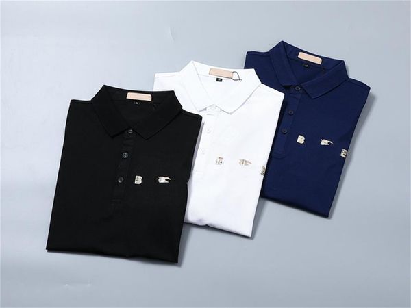 

2023 new men's polo print short sleeve polo shirt fashion casual business half sleeve men's short sleeve t-shirt, White;black