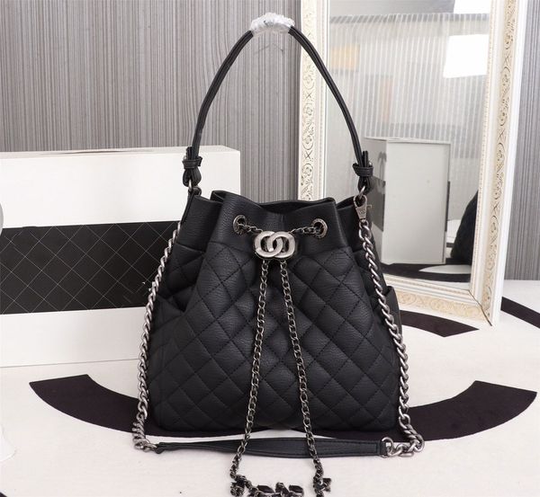 

designer bag diamond pattern chain bag, genuine leather, women's bag, mini bucket bag, cowhide, niche design, single shoulder crossbody