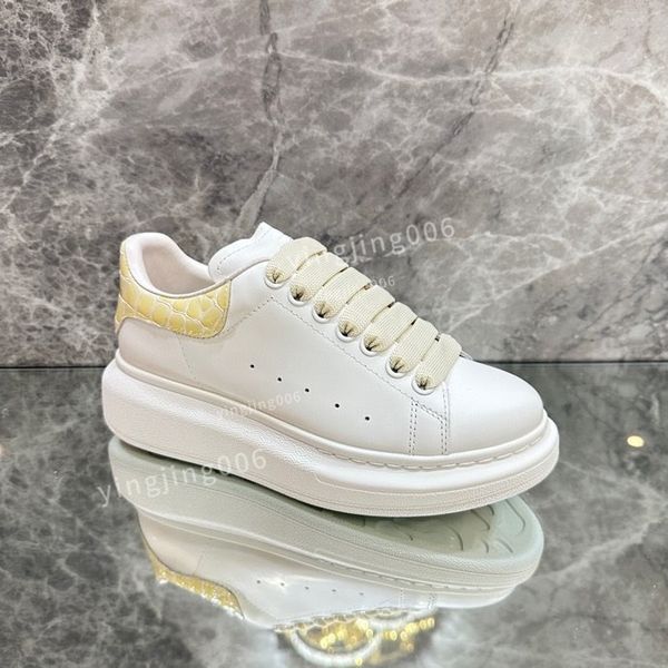 

2023new womens designer casual shoes mens leather lace up fashion printing coach sports women's small white shoes, Black