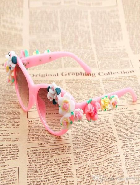

children sunglasses kids candy color flower frame sun glasses girls beach princess accessories 2019 summer kids039 sunblock f591341785, Blue