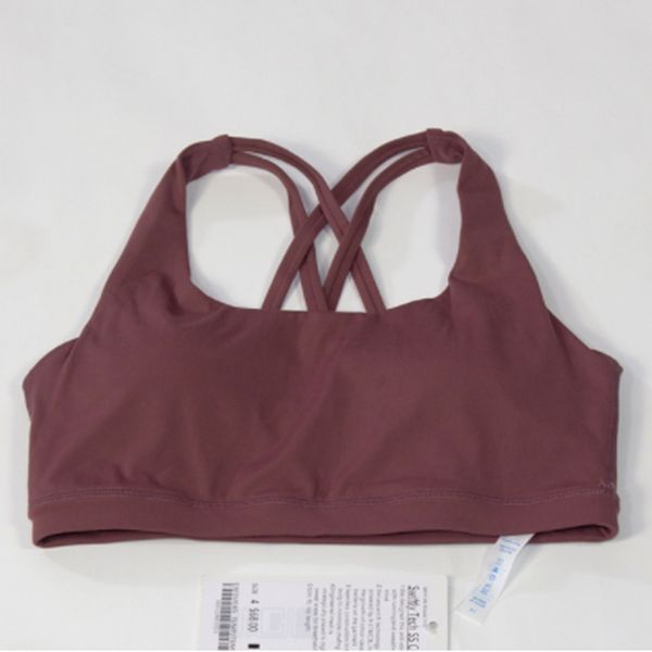 

lu yoga outfit fitness yoga suit energy nude nylon tight fit sports bra bra underwear women's cross fit strap chest pad women's yo