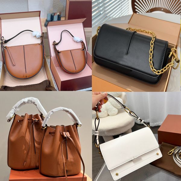 

2023 fashion t timeless series shoulder bags womens bucket bag designer tods tod's leather saddle cross body bags