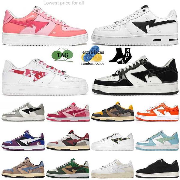 

bapestas baped sk8 sta fashion designer casual shoes grey black color camo combo pink abc camos blue orange green sk8 bapesta platform shoe