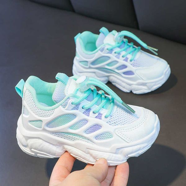 

athletic outdoor designer children shoes girls sneakers white breathable platform kids tennis sneakers sports casual shoes for girl p230404, Black